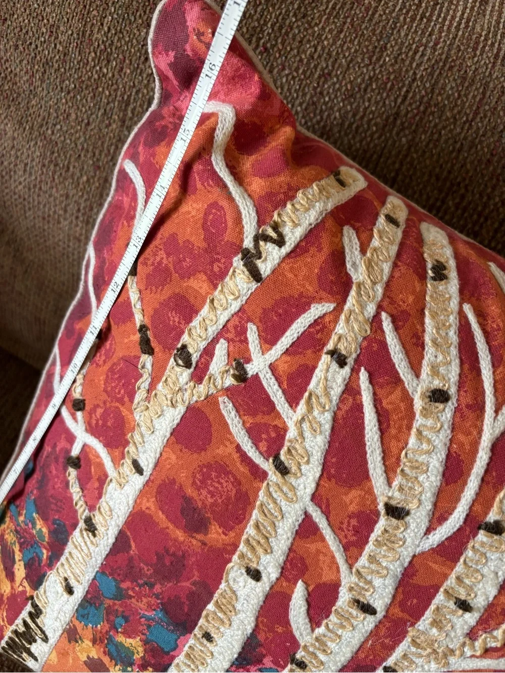Pier 1 Embroidered Birch Tree Accent Pillow - Never Used